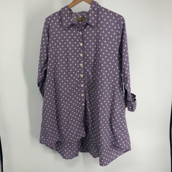 lilac polka dot dress